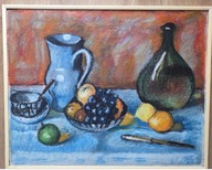 Kopia Pankiewicz " Martwa natura z nożem" pastel