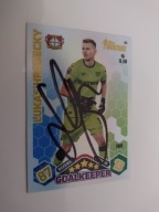 Karta topps match attax autograf Bayer Leverkusen Champions League Hradecky