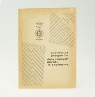 Skorowidz przepisów dotyczących obrotu z zagranicą