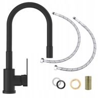 BATERIA KUCHENNA STOJĄCA KRAN ZLEW KUCHENNY KUCHNI GRANITAN GRADO CZARNY