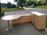 Biurko " kropla wody" narożne brzoza/ jesion 260 x 200