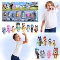 ZESTAW FIGUREK BLUEY BINGO - 8 SZT RODZINKA BLUE