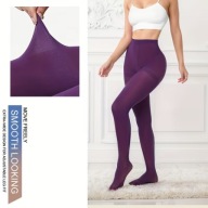 RAJSTOPY 40 DEN aksamitne GŁADKIE fiolet miękkie gładkie MICROFIBRA MODNE