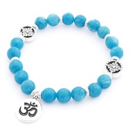 Bransoletka mocy błękit kamienie naturalne jadeit