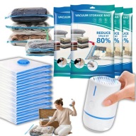 WORKI PRÓŻNIOWE NA UBRANIA POŚCIEL 40x60 ZESTAW 10 SZT + POMPKA ELEKTRYCZNA