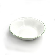 Misa Porcelanowa Bogucice Vintage PRL Biała Zielony Pasek Duża Polska