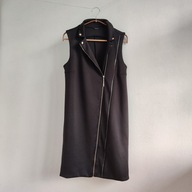 Sukienka elegancka asymetryczny suwakiem Mohito 40 ciężka mała czarna