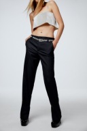 ZARA SPODNIE FULL LENGTH GRANAT BLOG NOWE XS/34!