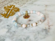 Pamiątka Pierwszej Komunii Świętej - Bransoletka z Morganitu