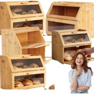 Chlebak BAMBUSOWY Dwupoziomowy Piętrowy 39x25x32 cm Vilde