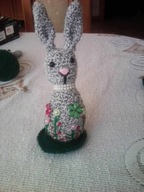 królik na szydełku