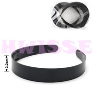 BAZA Plastikowa opaska do włosów klasyczna czarna szeroka 2.2cm baza opaski