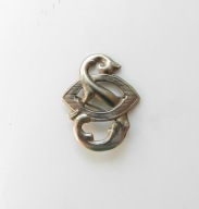 EMBLEMAT SZKOŁA OFICERSKA, ORYGINALNA OZNAKA na NARAMIENNIKI LWP lata 40-te