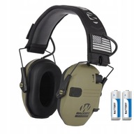 SŁUCHAWKI OCHRONNE AKTYWNE STRZELECKIE OCHRONNIKI + BATERIE OUTDOOR OCHRONA