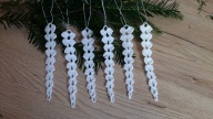 Sople szydełkowe, zawieszki, ozdoby choinkowe