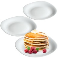 TALERZE OBIADOWE PŁYTKIE 3SZT. KADAX BIAŁE OBIADOWE DUŻE KWADRATOWE 28 CM