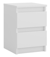 Szafka nocna biały mat 2 szuflady skandynawska