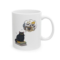 KUBEK DO PRACY NA KAWĘ KOT KSIĄZKI KSIĄŻKA
