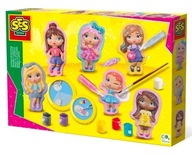 Odlewy Gipsowe FASHION GIRLS + Farbki + Brokat 01293 SES Creative NL