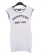 LOLLY COUTURE BIAŁA SUKIENKA PASKI NAPISY 36