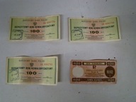 Stary Bon Towarowy PKO 2 centy Pewex + 3 bony