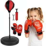 ZESTAW BOKSERSKI DLA DZIECI – WOREK GRUSZKA I RĘKAWICE 3W1 PREMIUM