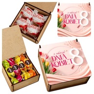 Prezent na DZIEŃ KOBIET do szkoły dla Pani kobiety PUDEŁKO na słodycze box