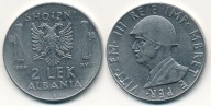 Albania 2 Lek - 1939r ... Monety