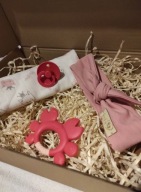 BIBS smoczek opaska pielucha grzechotka 0-3mcs