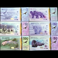 Zestaw Kolekcjonerskich Banknotów ARCTIC DOLLARS 6 sztuk UNC Smart blikshop