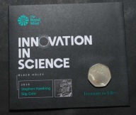 Wielka Brytania - 50 Pens 2019 rok - Stephen Hawking - mennicza