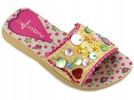 Klapki dziewczęce Inblu cekiny R. 34