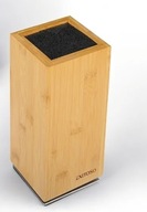 Stojak na noże Exitoso 25 cm obrotowy naturalny bambus