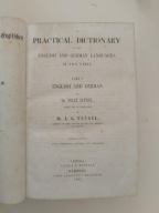 J. G. Flugel Practical Dictionary english and germany languages Part I 1861