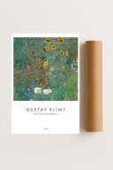 Plakat bez ramy 40x50cm Gustav Klimt Farm Garden Kwiaty Natura Sztuka Hit