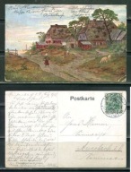 K19375)Niemcy: Fischerhaeuser an der Ostsee, wyslany 1912