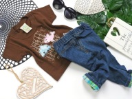 C&A - komplecik t-shirt + spodnie , fish r 74