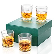 LANFULA zestaw do whisky bezołowiowe kryształowe szklanki 300ml 4szt