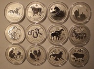 LUNAR 2 II - 12 x 2 $ DOLARY AUSTRALIA 2008 - 2019 12 x 2 $ 12 x 2 OZ 999