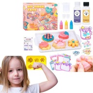 ZESTAW DO ROBIENIA GNIOTEK KOCIA ŁAPKA ANTYSTRESOWY SQUISHY DIY DLA DZIECI