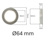 Maskownica Otworu Ø 64mm Rozeta Maskująca do płyt HDF 5 mm Biała