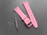 Nowy pasek Swatch 19mm silikon Różowy + TELESKOPY!