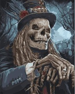 Malowanie po numerach 40 x 30 cm Czaszka dżentelmen