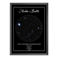 MAPA GWIAZD PARSONALIZOWANY PREZENT NA WALENTYNKI KREATYWNY PREZENT OBRAZ