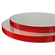 Podkład pod tort STYRODUR 30 cm CZERWONY BOK Karbowany „Czerwona Fala”