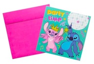 Zaproszenia Urodzinowe dla Dzieci Stitch i Lilo + Kopera 8 szt.