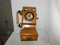 STARY STYLOWY DREWNIANY TELEFON