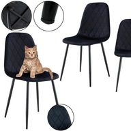 NOWOCZESNE KRZESŁO KUCHNIA JADALNIA SALON TAPICEROWANE MONICA KT103 CZARNE