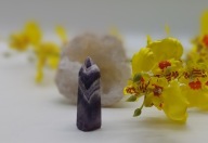 Kolekcja naturalny Ametyst szewron stożek 60mm