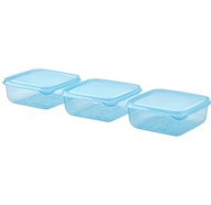 IKEA PRUTA pojemniki kuchenne na żywność 3szt NIEBIESKIE